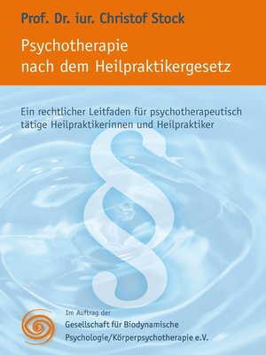 cover image of Psychotherapie nach dem Heilpraktikergesetz